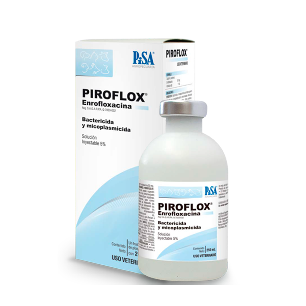 PIROFLOX 5% SOLUCIÓN INYECTABLE 50 ML (ENROFLOXACIONA 50 mg/ml)