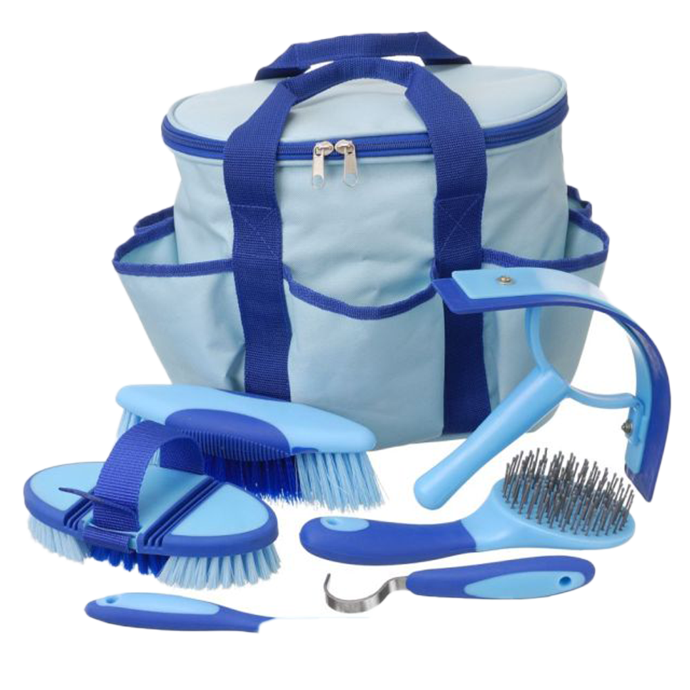 TOUGH 1 SET DE CEPILLOS GREAT GRIPS DE 6 PIEZAS CON BOLSA (AZUL)