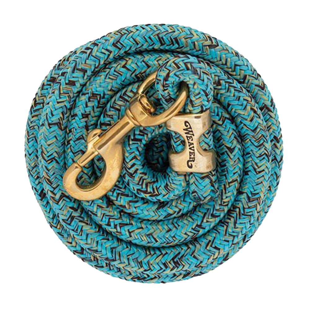 WEAVER CUERDA PASEADORA CON BROCHE DE LATON A PRESION (TURQUESA/CAFE/TAN)