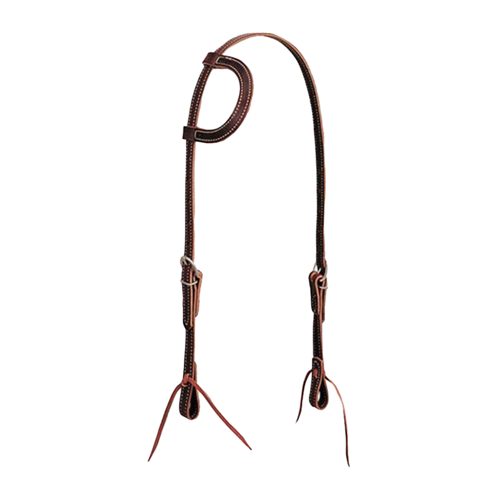 WEAVER CABEZADA DE OREJA DESLIZANTE PLANO DE CUERO 5/8'' (CAFE)