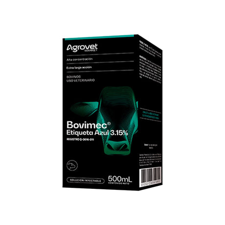BOVIMEC ETIQUETA AZUL 3.15% 500 ML SOLUCION INYECTABLE (IVERMECTINA 3.5%)