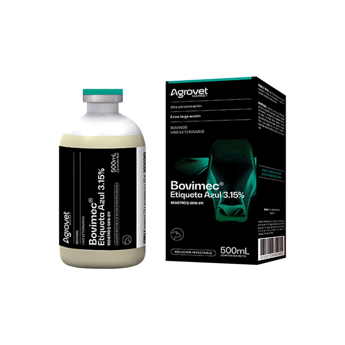 BOVIMEC ETIQUETA AZUL 3.15% 500 ML SOLUCION INYECTABLE (IVERMECTINA 3.5%)