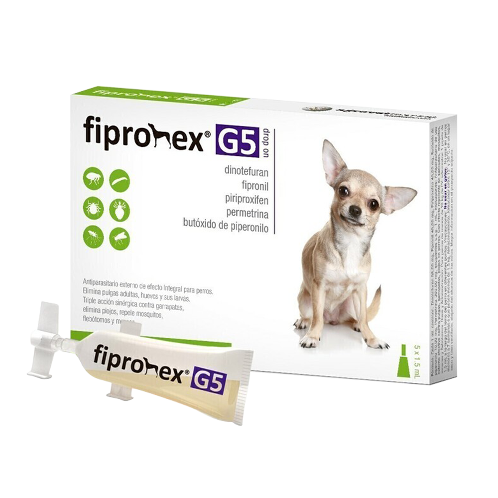 FIPRONEX G5 DROP ON CON 5 PIPETAS DE 1.5 ML
