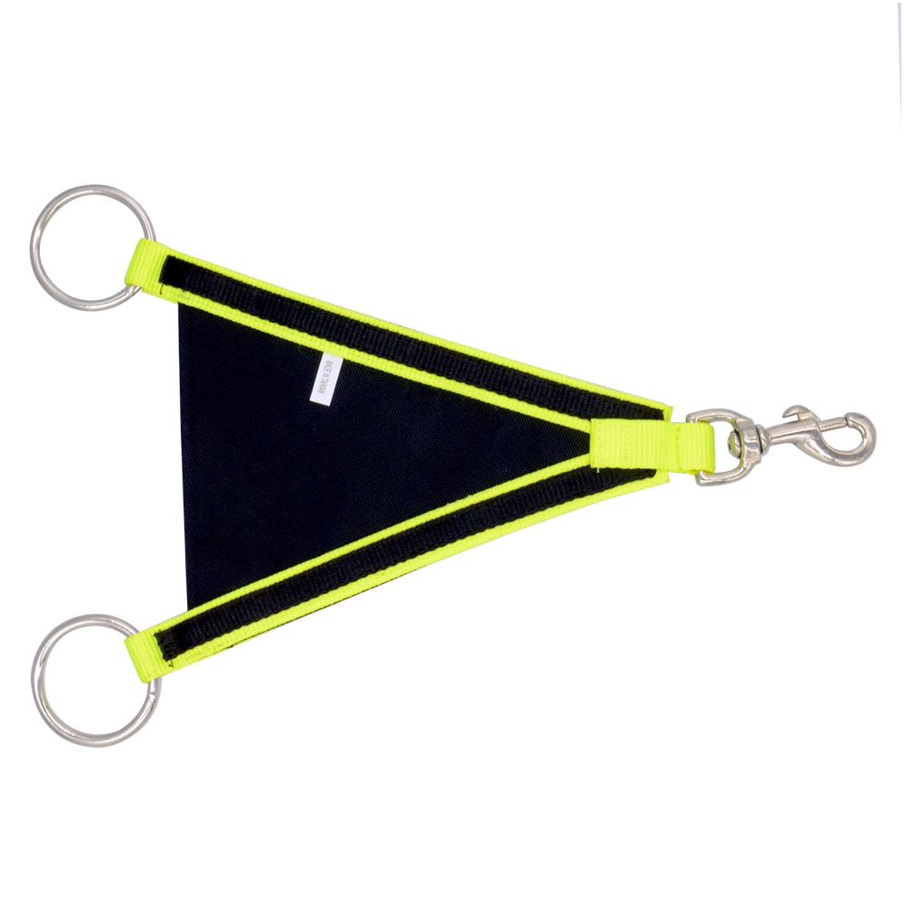 YUGO PARA HORQUILLAS (MARTINGALA) TIPO BABERO 2 TONOS (AMARILLO NEON/NEGRO)