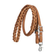 TOUGH 1 ROYAL KING RIENDAS DE PIEL TRENZADO (CAFE CLARO)