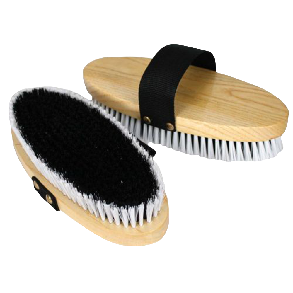 SHOWMAN CEPILLO INGLES OVALADO CON CERDAS SUAVES Y CORREA DE MANO