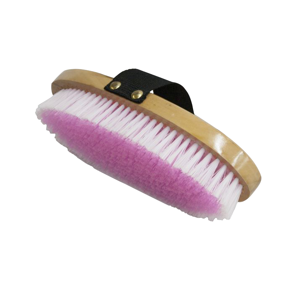SHOWMAN CEPILLO INGLES BASE OVALADA CON CERDAS SUAVES Y CORREA (MORADO)
