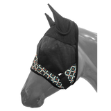 SHOWMAN MASCARA ANTIMOSCAS CON OREJAS Y ESTAMPADO AZTECA MEDIANA