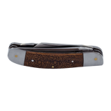 SHOWMAN TRIPLE EDGE NAVAJA PLEGABLE (MANGO DE PALO DE ROSA)