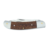 SHOWMAN TRIPLE EDGE NAVAJA PLEGABLE (MANGO DE PALO DE ROSA)