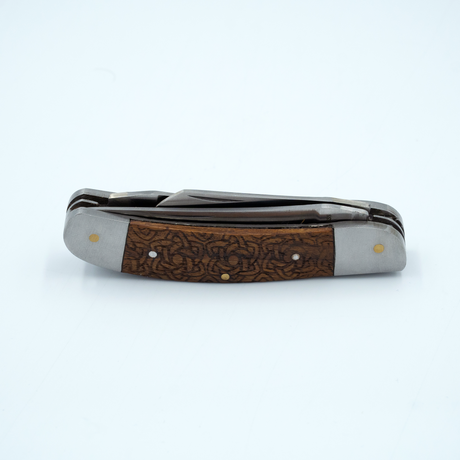 SHOWMAN TRIPLE EDGE NAVAJA PLEGABLE (MANGO DE PALO DE ROSA)