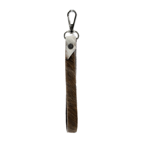 SHOWMAN HAIR ON COWHIDE WRISTLET LOOP (CLIP LLAVERO)