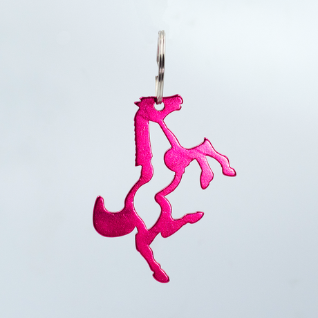 SHOWMAN LLAVERO Y DESCORCHADOR EN FORMA DE CABALLO DE ALUMINIO DE 2.5''