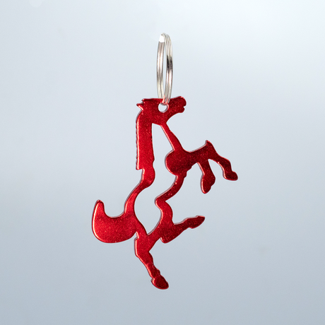 SHOWMAN LLAVERO Y DESCORCHADOR EN FORMA DE CABALLO DE ALUMINIO DE 2.5''