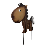 SHOWMAN ESTACA DECORATIVA DE METAL CON DISEÑO DE CABALLO DE FANTASIA PARA JARDIN/GRANJA