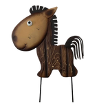 SHOWMAN ESTACA DECORATIVA DE METAL CON DISEÑO DE CABALLO DE FANTASIA PARA JARDIN/GRANJA