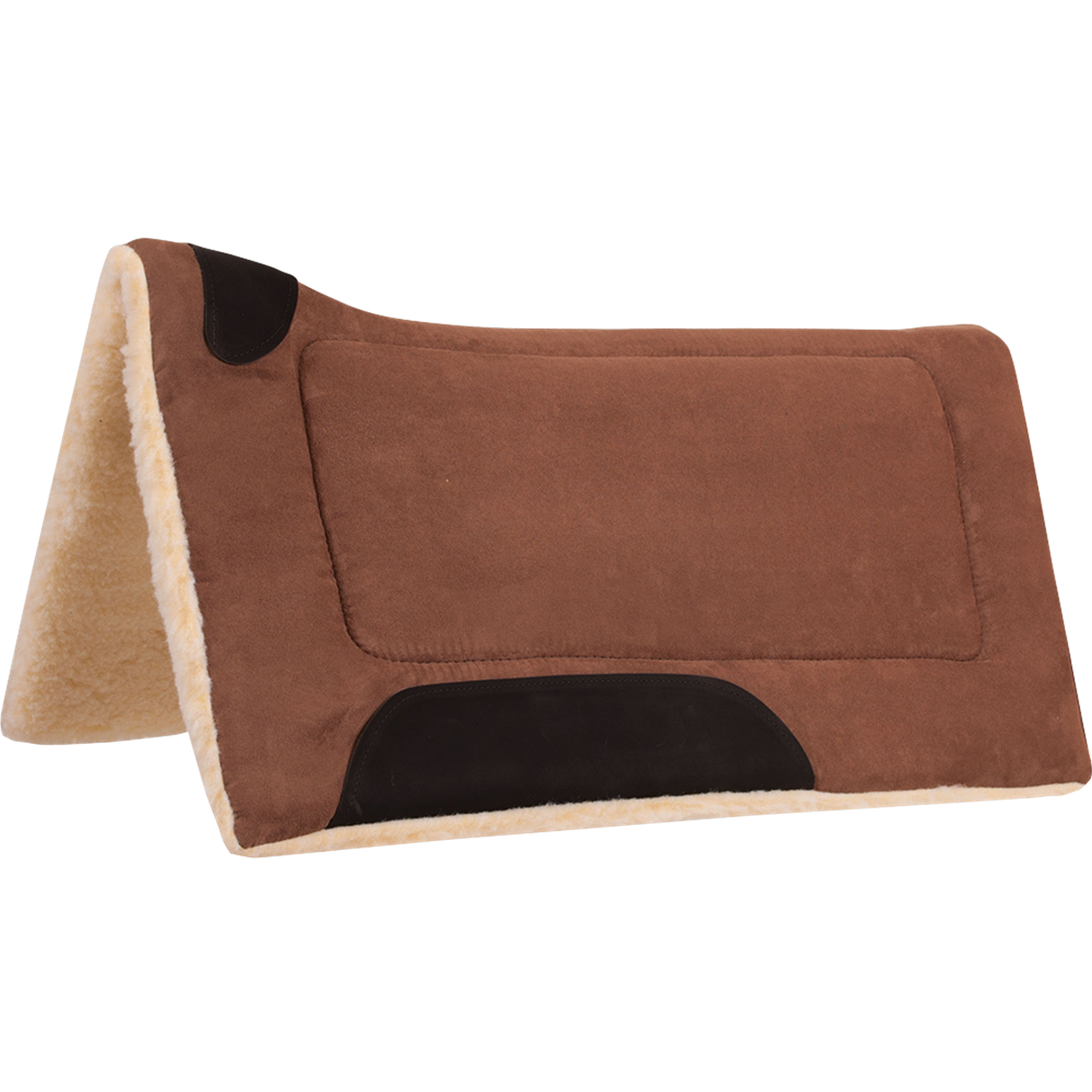 MUSTANG SUADERO CONTORNEADO DE GAMUZA SINTETICA CON PARTE INFERIOR DE VELLÓN 32"X32"