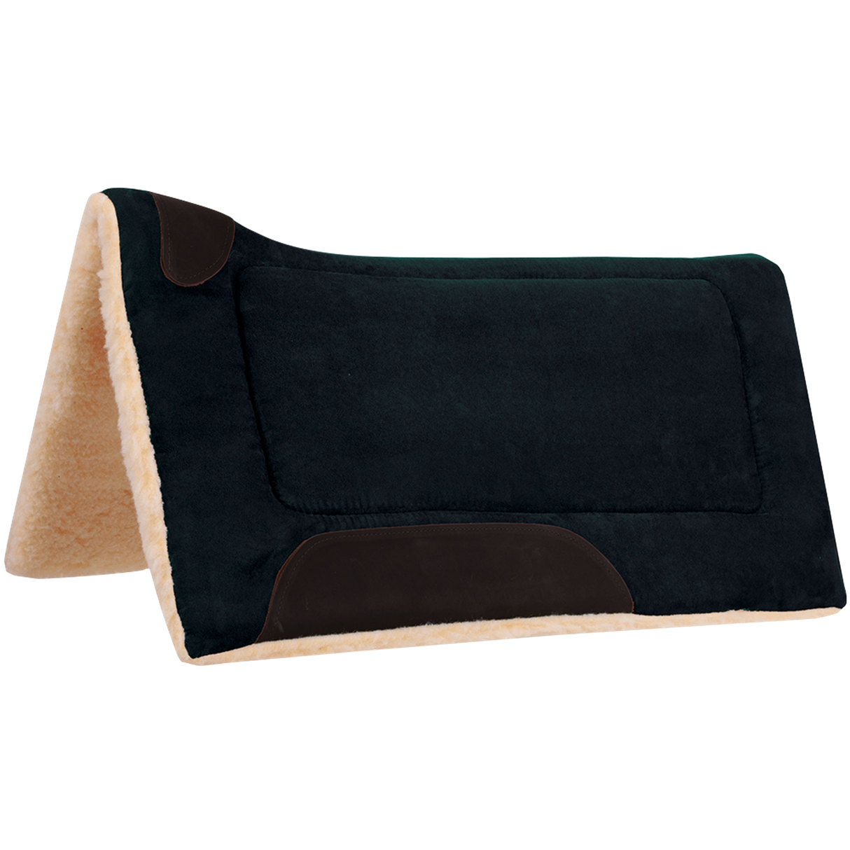 MUSTANG SUADERO CONTORNEADO DE GAMUZA SINTETICA CON PARTE INFERIOR DE VELLÓN 32"X32"