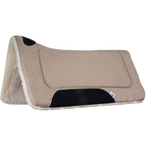 MUSTANG SUADERO CONTORNEADO DE MEZCLILLA CEPILLADA CON PARTE INFERIOR DE VELLÓN 32"X32"