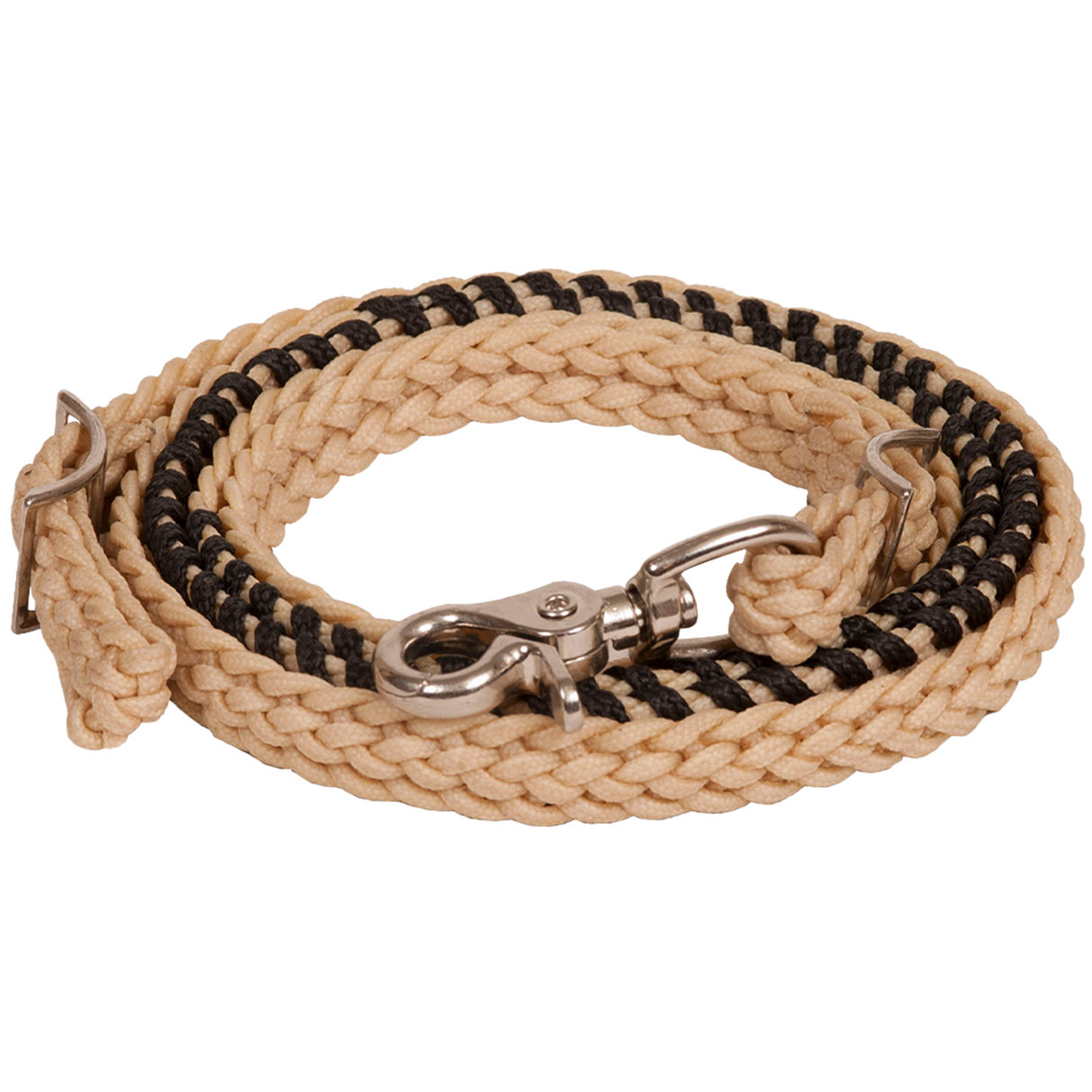 MUSTANG RIENDA DE CONCURSO ENCERADA Y CON CORDONES 3/4" X 8 FT