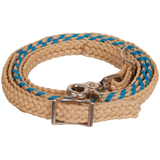 MUSTANG RIENDA DE CONCURSO ENCERADA Y CON CORDONES 3/4" X 8 FT