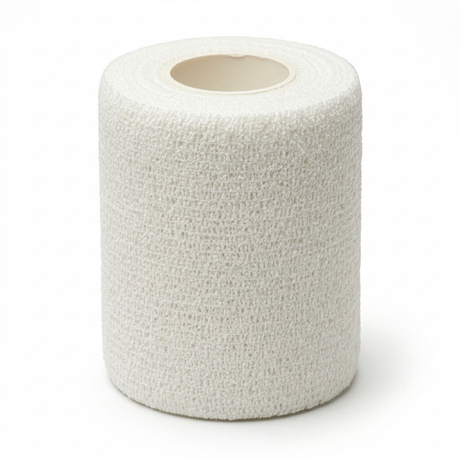 Rollo de venda cohesiva Vetrap color blanco de 4 pulgadas de ancho
