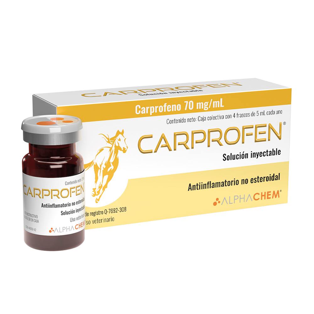 CARPROFEN (CARPROFENO 70 mg/ml) CAJA CON 4 FRASCOS DE 5 ML