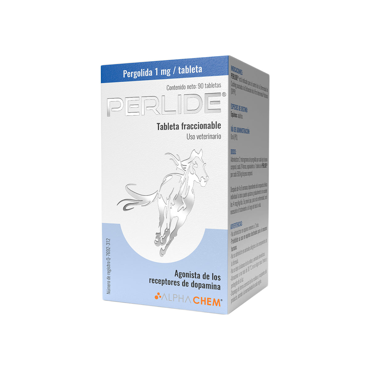 PERLIDE (Pergolida 1 mg/tableta) Tarro con 90 tabletas