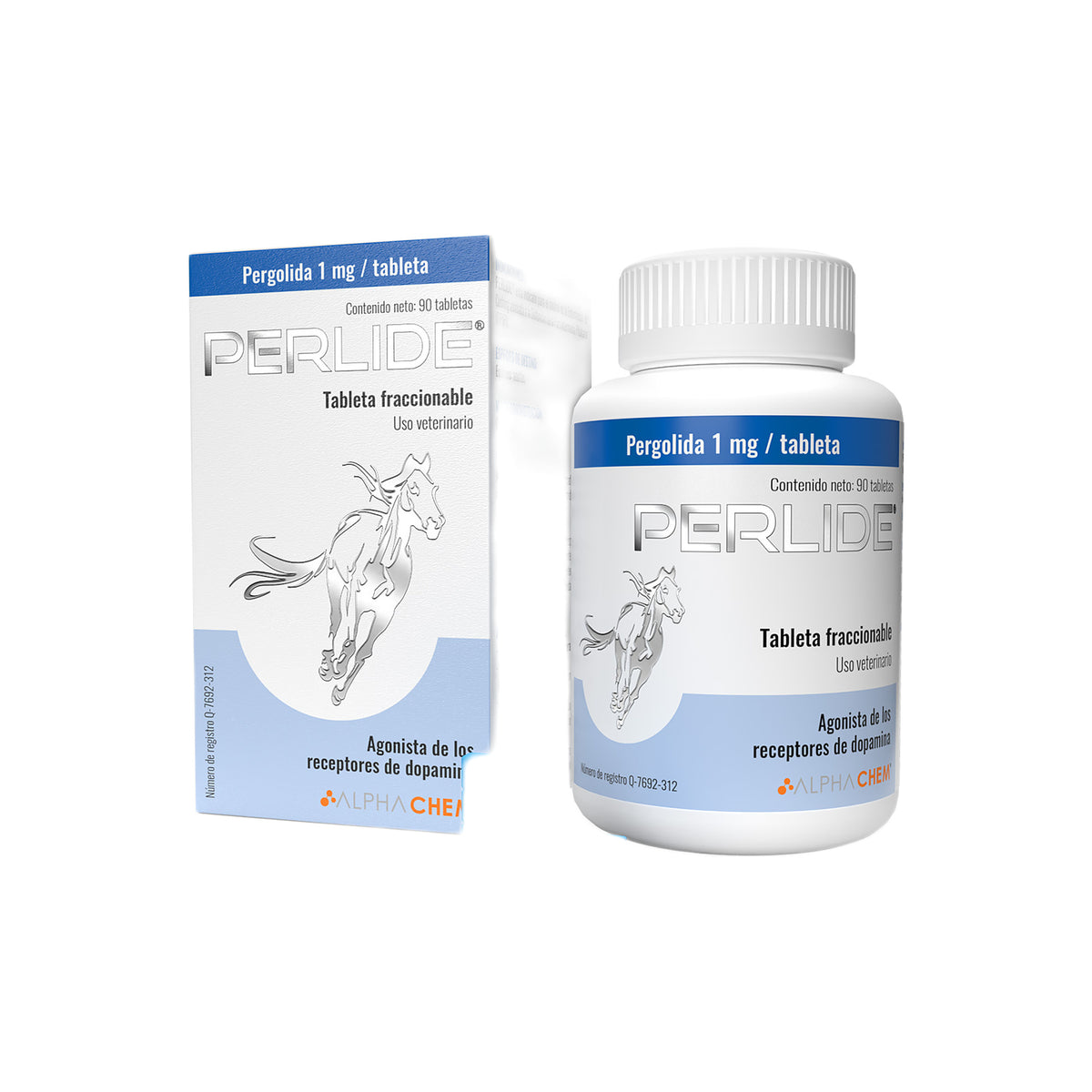 PERLIDE (Pergolida 1 mg/tableta) Tarro con 90 tabletas