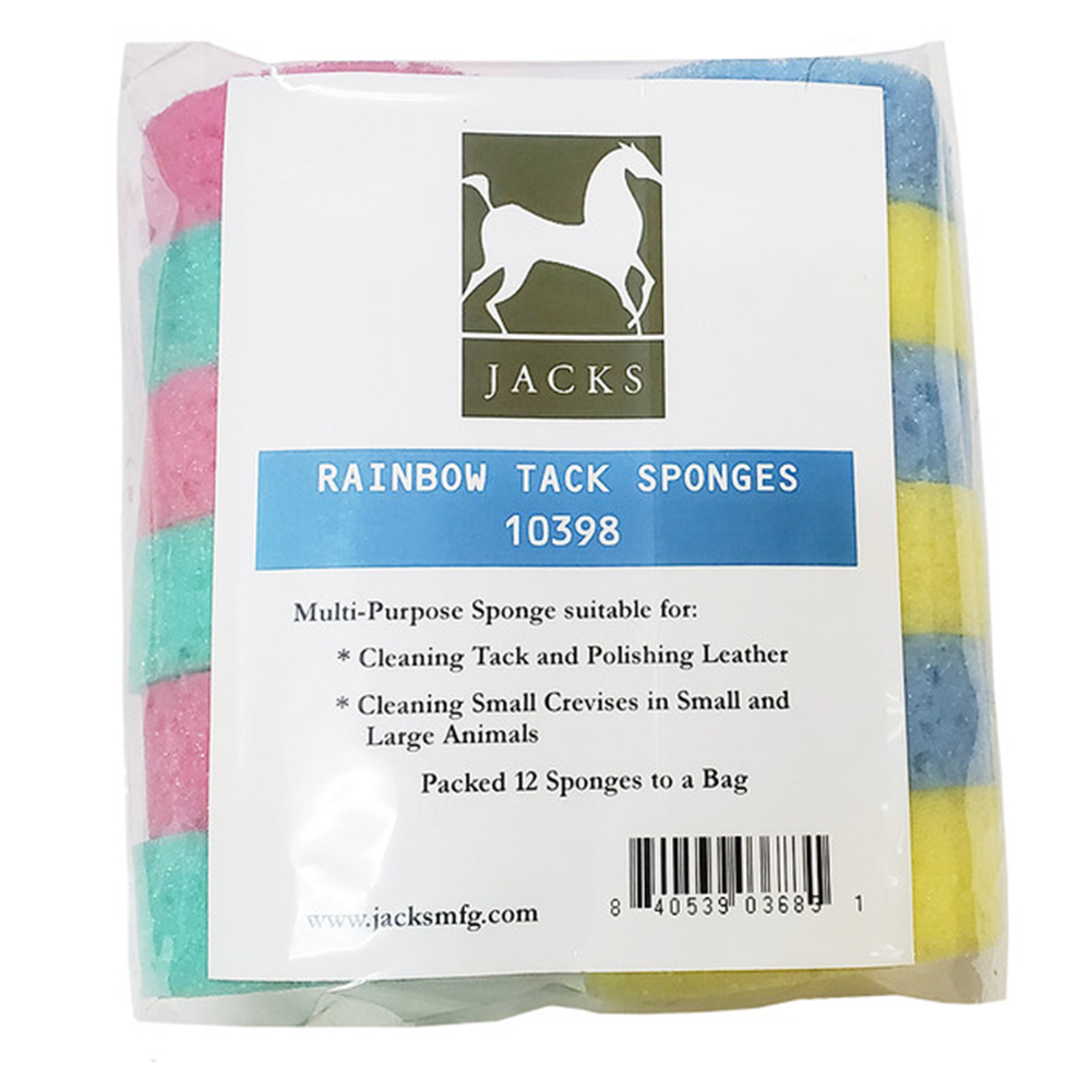 JACKS RAINBOW TACK SPONGES (PAQUETE DE 12 ESPONJAS)