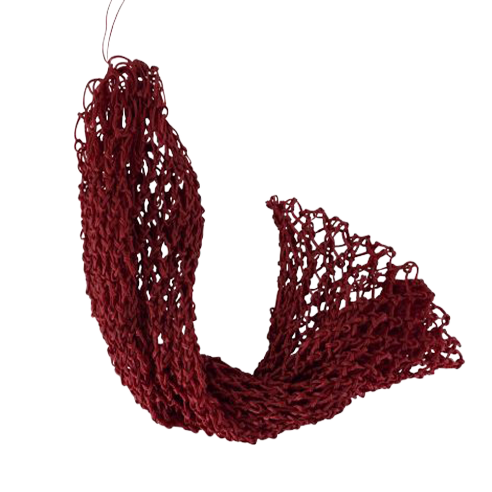 SHOWMAN SUPER SLOW FEED NYLON HAY NET DE 1" X 1" (BOLSA PARA ZACATE) RED