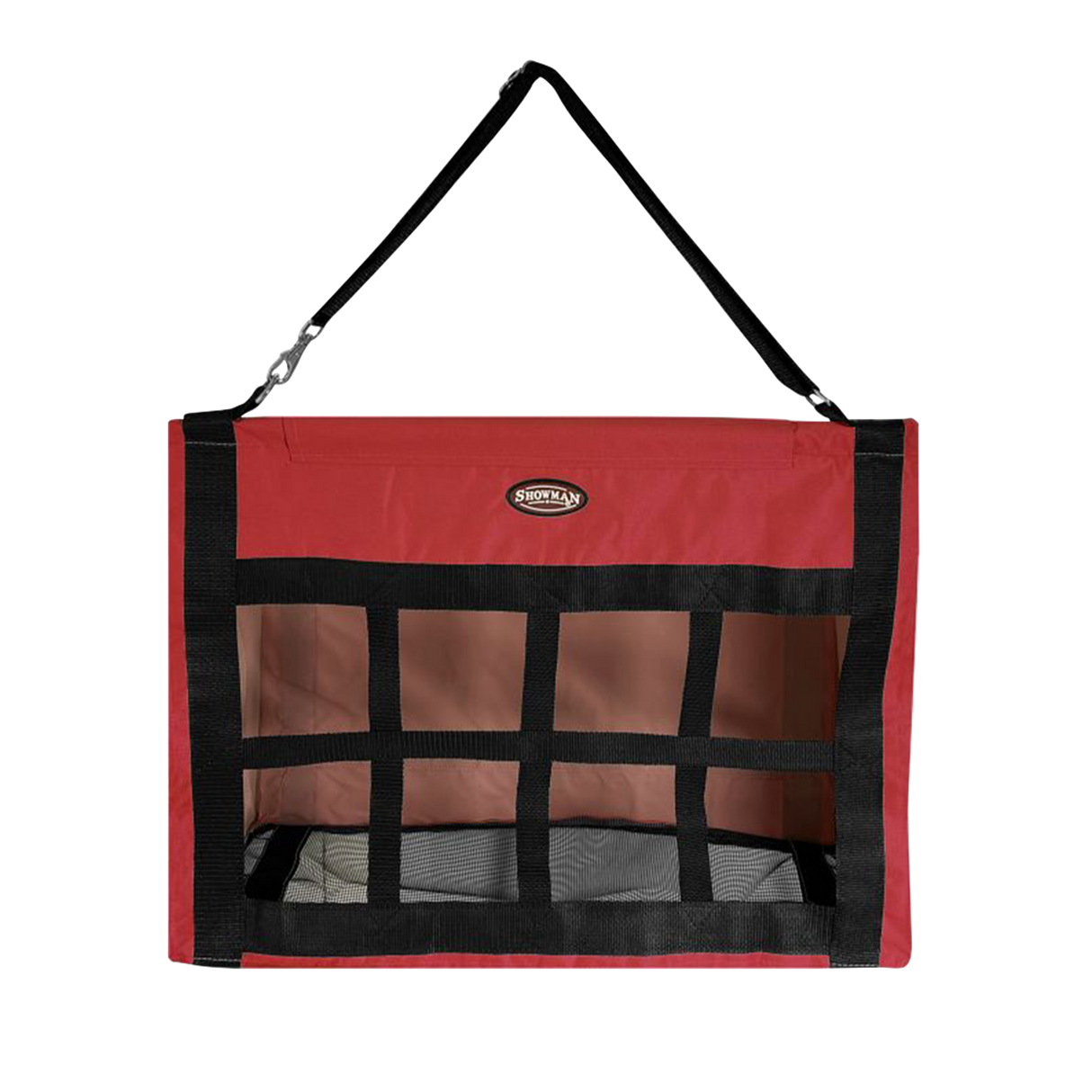 SHOWMAN HEAVY DUTY CORDURA HAY FEEDER WITH BAR TOP (BOLSA DE ZACATE)
