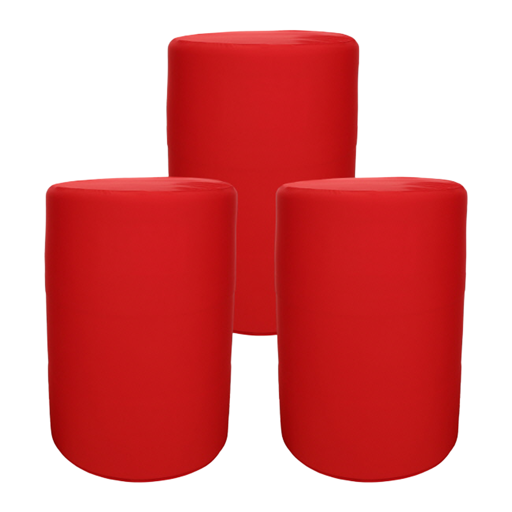 SHOWMAN LYCRA BARREL COVERS (CUBIERTAS PARA BARRILES SET DE 3) RED