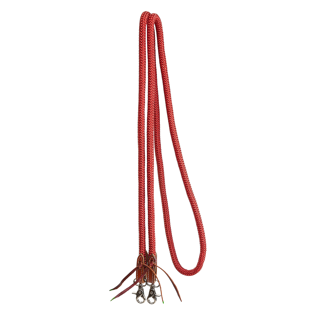 SHOWMAN 8 FT COMPETITION REINS ( RIENDAS DE COMPETENCIA DE 8 PIES) ROJO