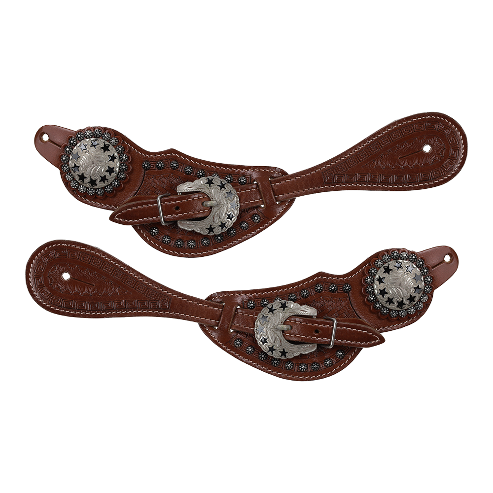 SHOWMAN CORREONES DE ESPUELA DE PLATA PARA VAQUERO DE HOMBRE