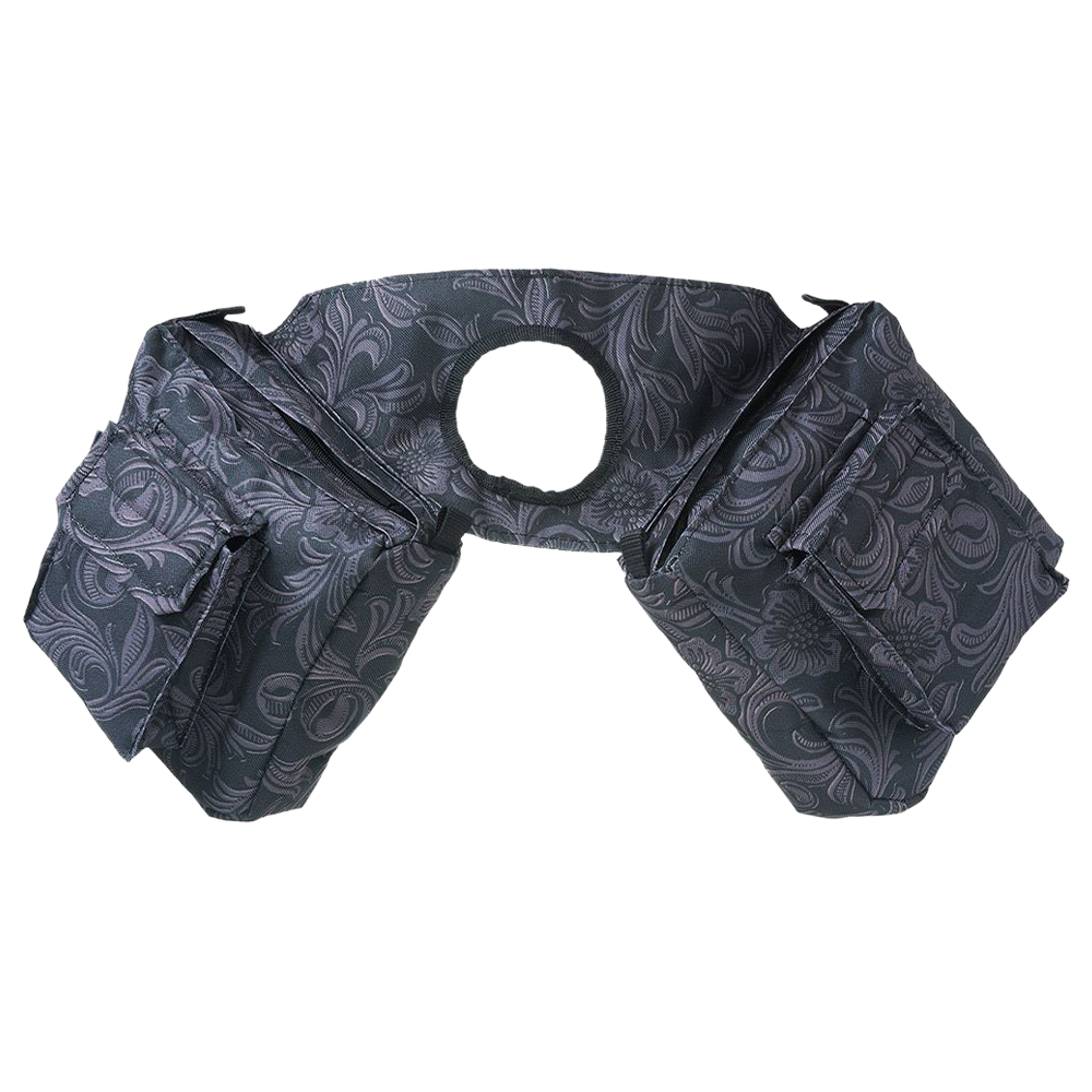 TOUGH 1 ALFORJAS DE CUERNO CON ESTAMPADOS (NEGRO)