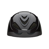 Casco de equitación Troxel Liberty negro liso, vista frontal con las ventilas