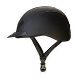 Casco de equitación Troxel Liberty negro Duratec, vista trasera de tres cuartos