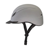 Casco de equitación Troxel Intrepid acabado Carbón Blanco, vista lateral de perfil