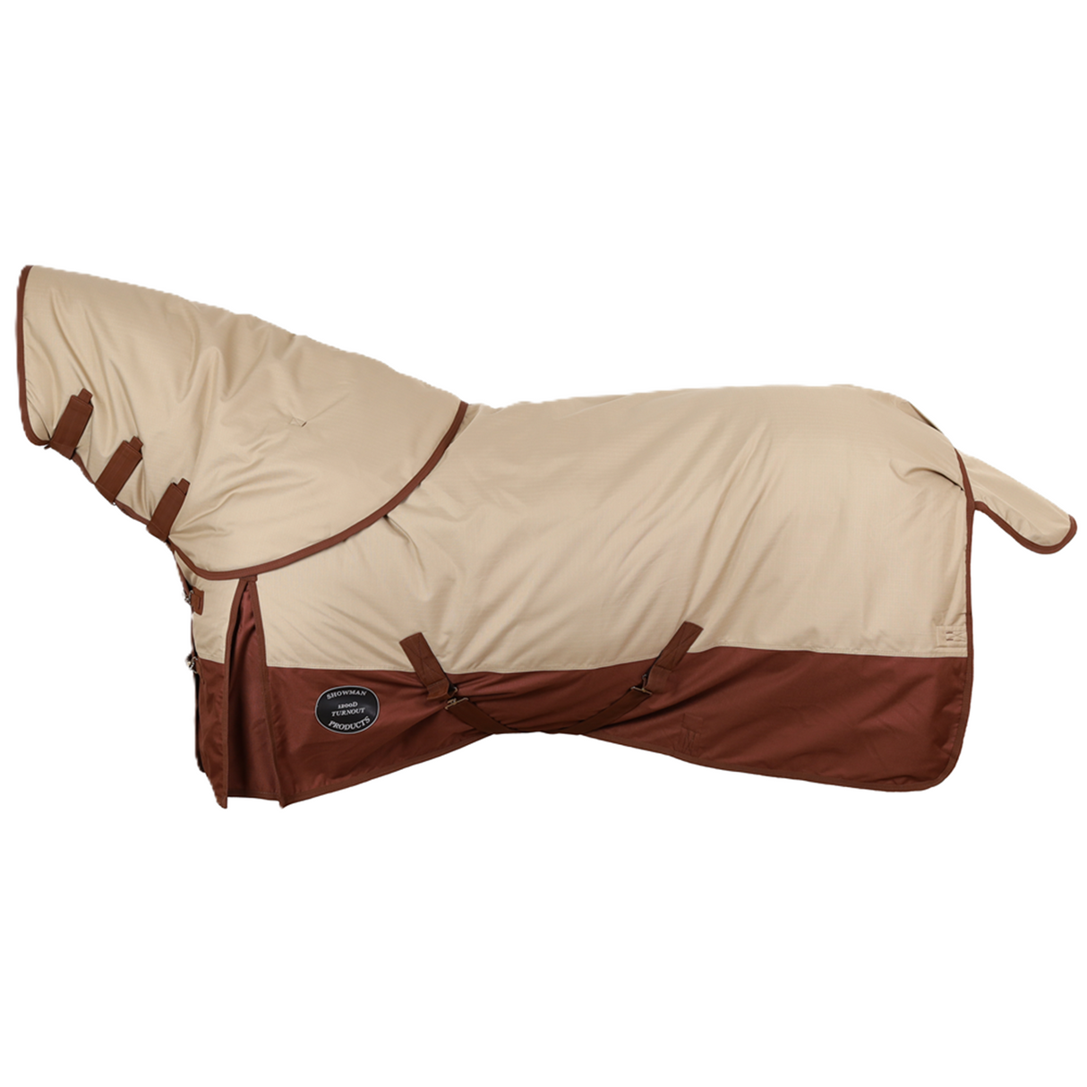 SHOWMAN 1200D MANTA IMPERMEABLE DE NYLON EXTERIOR CUBIERTA CUELLO