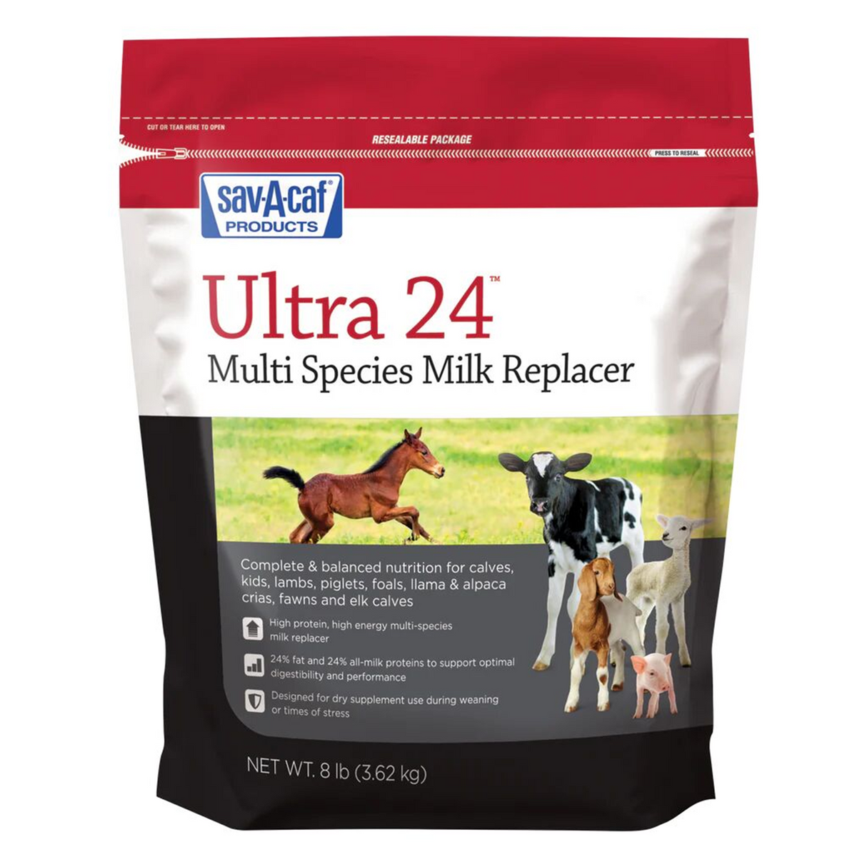 ULTRA 24 MULTI SPECIES MILK REPLACER 8 LB BAG 1/PKG