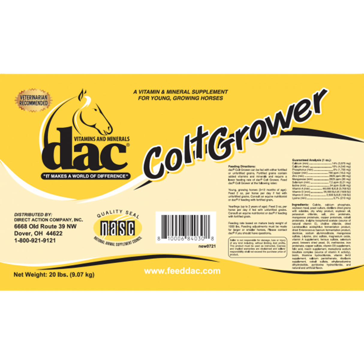 DAC COLT GROWER VITAMIN SUPPLEMENT 5 LB