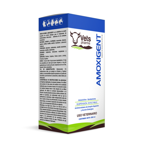 AMOXIGENT (AMOXICILINA 150 mg/ml SULFATO DE GENTAMICINA 40 mg/ml)