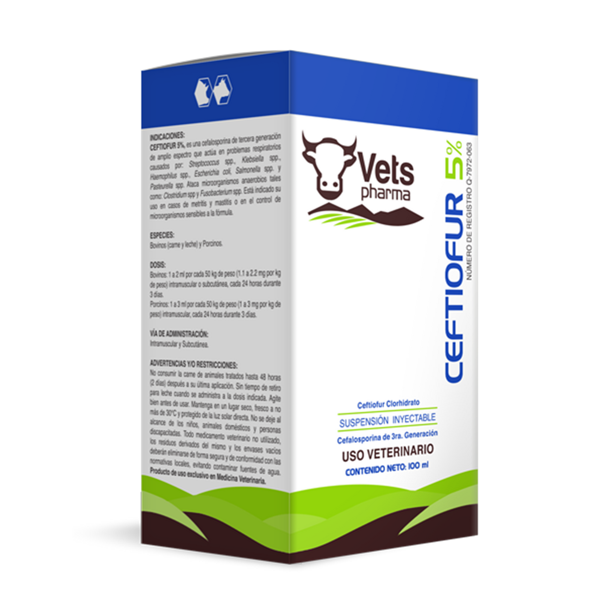 CEFTIOFUR 5% (CLORHIDRATO DE CEFTIOFUR 50 mg/ml)