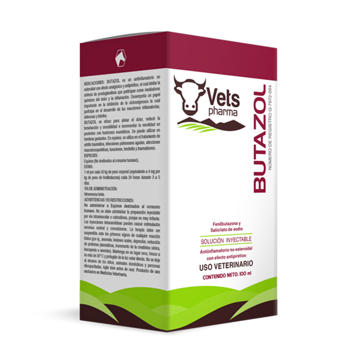 BUTAZOL 100 ML (FENILBUTAZONA 200 mg/ml y SALICILATO DE SOCIO 20 mg/ml)