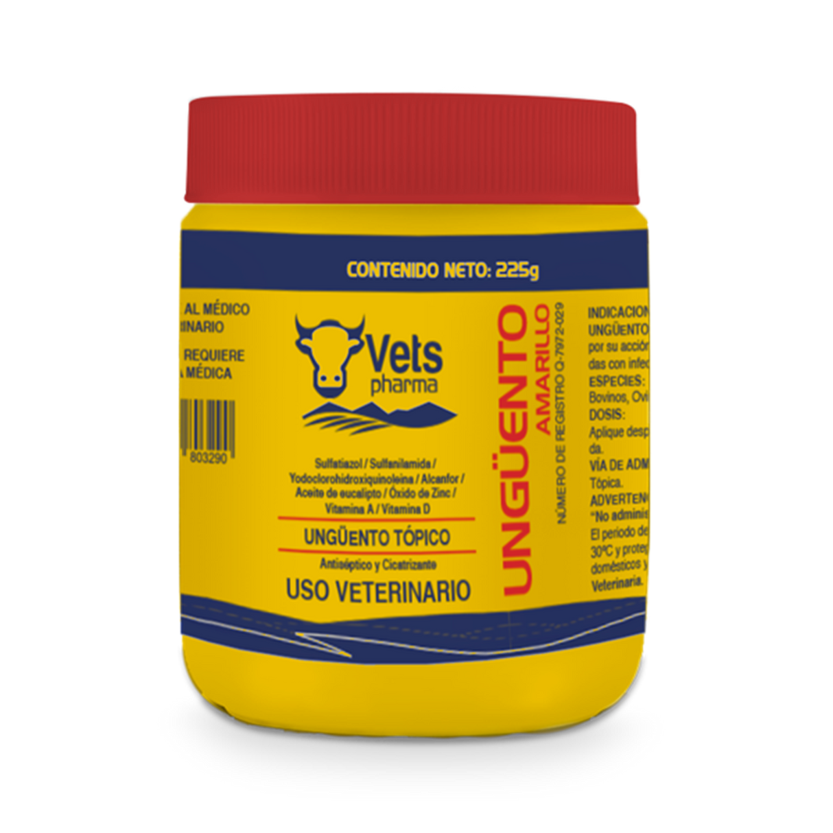 UNGENTO AMARILLO 225 GRAMOS (VETSPHARMA)