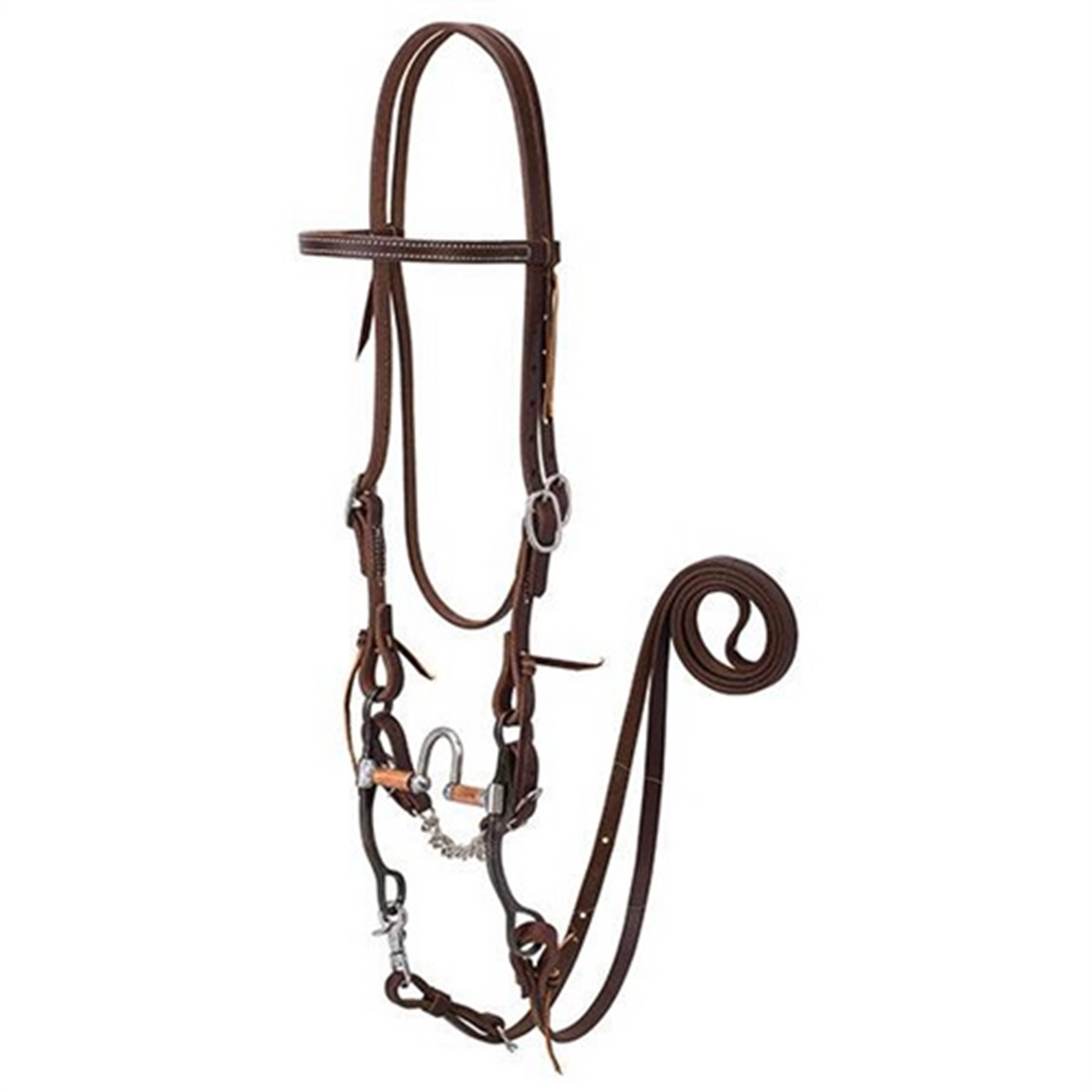WEAVER BRIDA DE TRABAJO CON BOCADO CORRECTOR DE 5 EN PIEL PREMIUM HARNESS 5/8