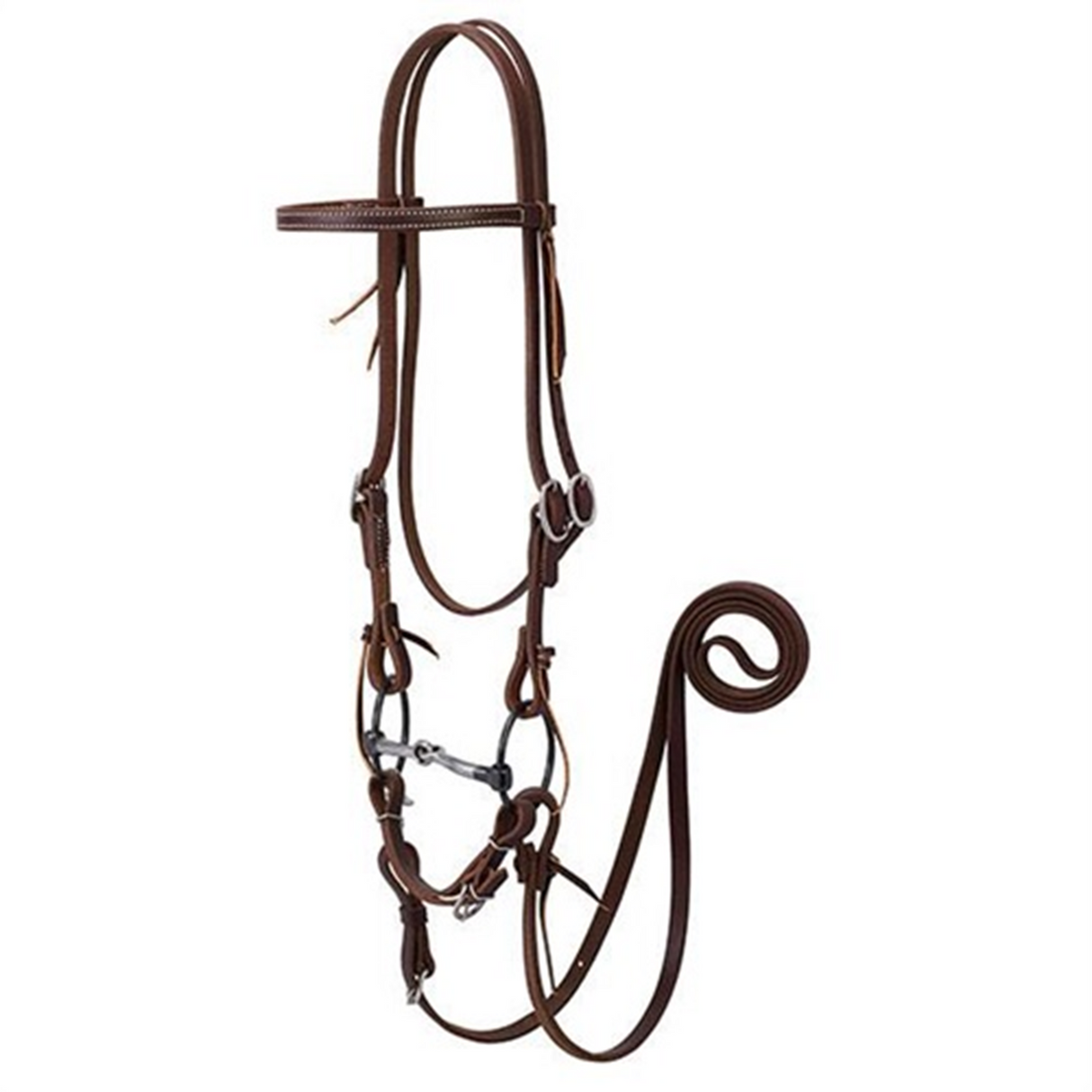 WEAVER BRIDA DE TRABAJO CON BOCADO QUEBRADO TIPO RING DE 5 EN PIEL PREMIUM HARNESS 5/8