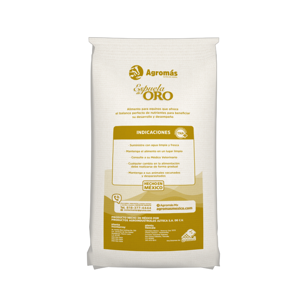 ESPUELA DE ORO PELLET (25 kilos)