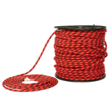 SOGA TRENZADA DIAMANTE SUAVE ELVONTEK 3/8 ROJA/NEGRA X METROS